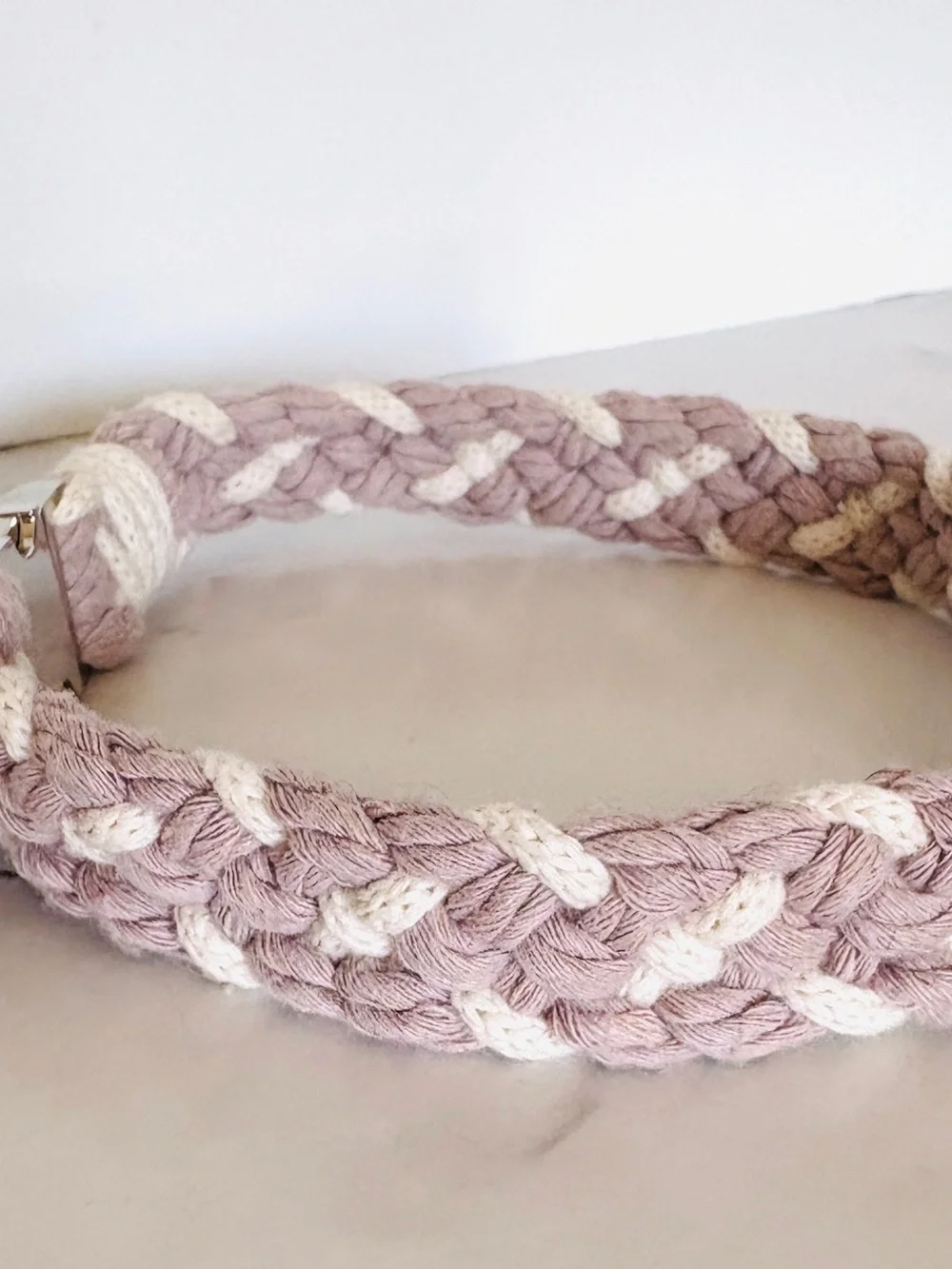 Lavender Latte Series braided Collar- Medium 17”